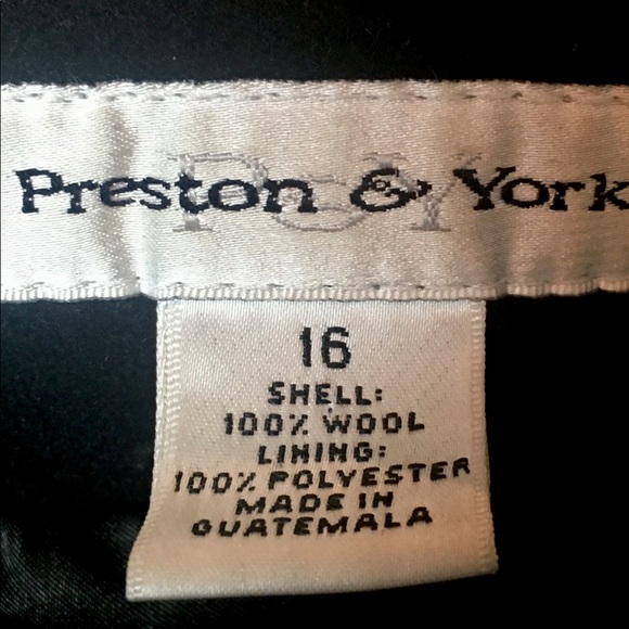 :: Preston & York Black Trench Coat - Picture 6 of 8